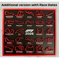 Wall Decor F1 Race Calendar – Wall Decoration Formula Racing Track 2026 | Garage & Gaming Room Decor