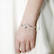 bracelet silver bracelet 手镯  银手镯 银手镯女原创S999纯银鱼儿手镯开口足银手环银镯子母亲节妈妈潮gift 礼物  9.7
