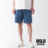 🔖👖 มูจิ กางเกงแชมเบรย์ขาสั้น ผู้ชาย - MUJI Chambray Short Pants