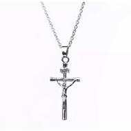 TITANIUM JESUS CROSS NECKLACE JESUS NECKLACE/ ANTI-RUST ANTI-FADE FOREVER/