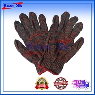 #1200 Hand Gloves Cotton Knitted Gardening Gloves (Pair) / Sarung Tangan Kain