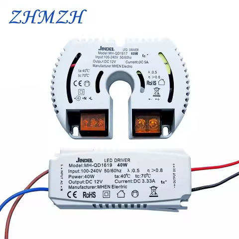 AC 100-240V To DC12V Constant Voltage LED Driver 12W 20W 40W 60W 100W Direct Current Power Supply CE