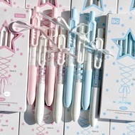 4pcs Cute Gel Pens 0.5mm Pens Aesthetic Retractable Gel Pens Mechanical Pens Black Ink Stationery