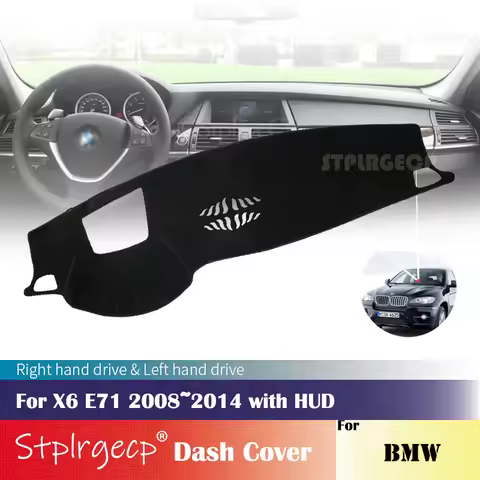 for BMW X6 E71 2008~2014 with HUD Anti-Slip Dashboard Cover Protective Pad Car Accessories Sunshade 