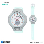 Baby-G นาฬิกาข้อมือผู้หญิง Casio Baby-G Sports Running Series Mobile Link Pink รุ่น BSA-B100MC-8A CMG
