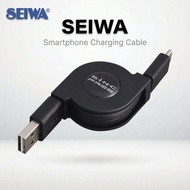 SEIWA Car Interior Accessories Smartphone Charging Cable Reel-Type TYPE-C Cable D476