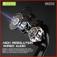 ∇ ♝ ♜ BAVIN HX850 headset 3.5mm Jack Heavy Bass HiFi Sound Quality Wired Earphone with microphone