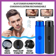 Alat Cukur Kumis Portable Cukuran Jenggot Bulu Ketiak Elektrik Shaver Mini Rechargeable Alat Penghilang Rambut Halus Wajah - FR Gallery