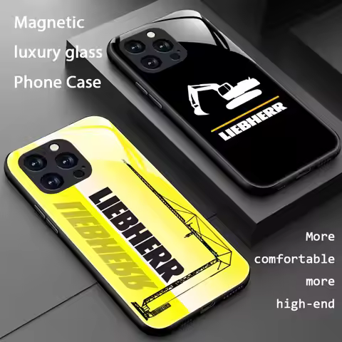 Cool Brand L-Liebherr Excavator Phone Case For iPhone 16 15 14 13 12 11 X XR XS 8 Plus Mini Pro Max 
