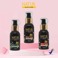 Natur Hair Recovery Serum 60ml For Dull Damage Hair Fall - Almond &amp; Ginseng Oil/Aloe Vera/Olive