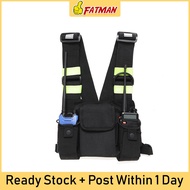 Walkie Talkie Vest Suitable for Any Walkie size with Reflector Security Rela Safety