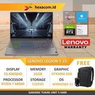laptop lenovo legion 5 15arh7h - ryzen 7 6800h rtx3060 6gb 16gb 512ssd - tanpa antigores