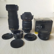 Used Nikon Lens 18-140, Sigma f2.8 18-50, Nikon FTZii