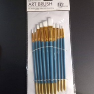 💥High Quality🔥 White Nylon Brush Set Non Toxic Painting Brushes Art Supplies (BREA1013K) (Pack for 1