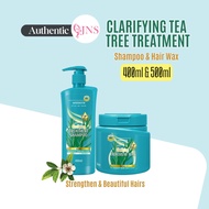 Watson Clarifying Tea Tree Treatment Shampoo (400ml)  & Treatment Wax (500ml)