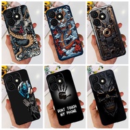 Itel A50 Cool Dragon Pattern Phone Casing itel A50 Black Silicone Soft Case