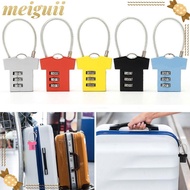 MEIGUII Password Lock, Steel Wire 3 Digit Security Lock,  Mini Cupboard Cabinet Locker Padlock Aluminum Alloy Suitcase Luggage Coded Lock