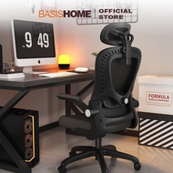 BASISHOME Ergonomic Office Chair Breathable Mesh High Back with Dynamic Lumbar Support Height Adjustable 3D Headrest