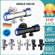 🔝Top Bath 304 Stainless Steel Angle Valve 2 Way, 1 in 2 Two Way Angle Valve 1/2" Angle Valve with Ring Cover for Faucet Toilet Set Valve Faucet 2 Way SUS 304 Two Way Angle Valve 2 Way Faucet Stainless Steel 1 in 2 out Head Two Way Water Washer Tap✅