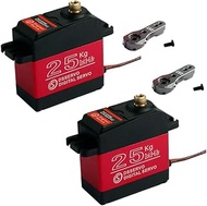 2Pcs 270° DS3225 25KG Digital Servo High Torque Waterproof Full Metal Gear RC DS Servo Motor with 25