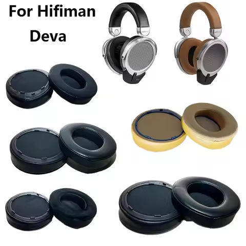Genuine sheepskin Ear Pads Cushions For HIFIMAN DEVA Headphone replacement high quality earmuff ear 