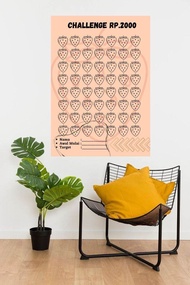 Poster challenge mensaving challenge (KERTAS SAJA) / kertas menabung A6 Paper