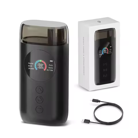 Enya Smart Automatic Guitar Tuner, Full-color LCD Screen - Metronome & String Winder-For Electric Gu