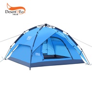 Desert Fox Outdoor Tent 3-4 People Fully Automatic Tent Double Rainstorm Proof Multiplayer Camping C