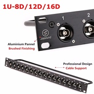 HD-SDI 3G-SDI BNC Video Cabinet Jumper Connnector 1U Rack Patch Panel 4 8 12 16 Way Channel
