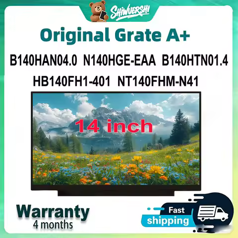 Original New A+ 14" Laptop Lcd Screen Panel Slim B140HAN04.0 N140HGE EAA B140HTN01.4 HB140FH1 401 NT