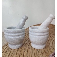 MORTAR AND PESTLE (ALMERES) 4” Romblon Marble