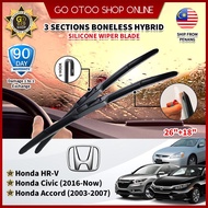 3 Sections Silicone Car Windshield Wiper 18'' + 26'' 1Set For Honda HRV Accord 2003 - 2007 Civic 201