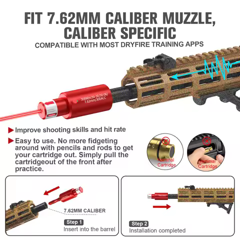 308Win/30-30/30-06/7.62mm/30ACC Dual purpose laser trainer and rechargeable dry fire laser system tr