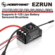 Hobbywing EzRun 330A Sensored Brushless ESC MAX5 HV PLUS G2 For 6~12S Lipo Battery 1/5 RC Model Mons