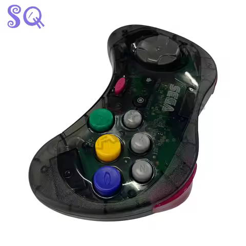 Retro SQ Official Saturn 2.4 GHz Wireless Controller 8 Button Arcade Gamepad - Transparent Exclusive