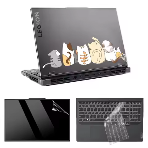 3-in-1 Laptop Case Set For 2025 Lenovo Legion 5 /Pro 5 16inch Cartoon Matte Hard Protective Shell Co