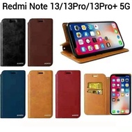 Redmi Note 13 Pro Plus(พร้อมอส่งในไทย)เคสฝาพับ Xiaomi Redmi Note13 5G/Redmi Note13 4G/Redmi Note 13Pro/Redmi Note 13Pro+ตรงรุ่น เคสกระเป๋าเปิดปิดแบบแม่เหล็ก เก็บนามบัตรได้