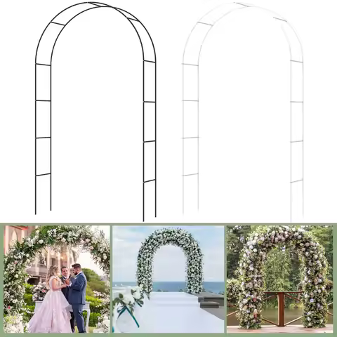 Wedding Arch Metal Garden Arch 240x140x37cm Large Climbing Plants Trellis Balloon Arches Backdrop St