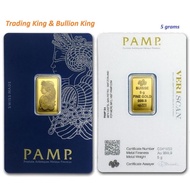 PAMP Gold bar | 5 grams | Purity 999.9 | Brand New gold  bar