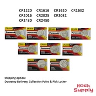 [1,2&5PCS] Panasonic CR1220 CR1616 CR1620 CR1632 CR2016 CR2025 CR2032 CR2430 CR2450 Lithium Button B