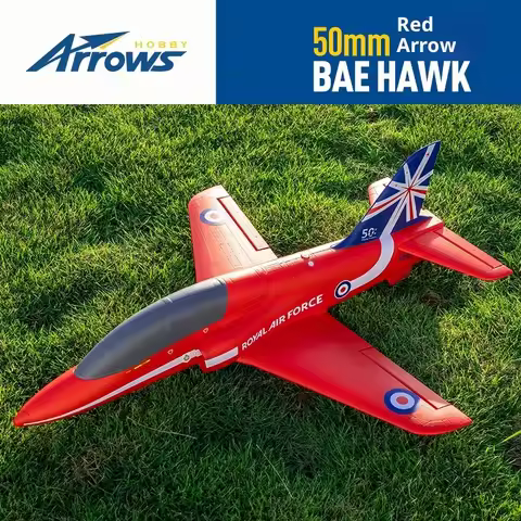 Blue Arrows 50mm BAE Hawk Red Arro Channel Realistic Model Hand Throwing Fighter Fixed Wing Assemble
