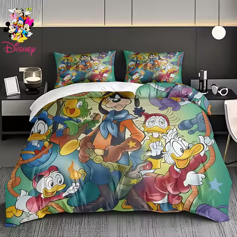 2/3pcs Disney Donald Duck & Stitch & Buzz Lightyear Duvet Cover Set Without Filler Cloud-like softne