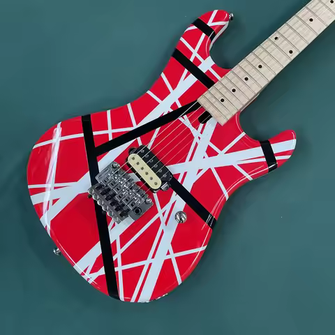 6-string electric guitar, classic ST body with maple fingerboard and white dot inlays guitars, 22-fr