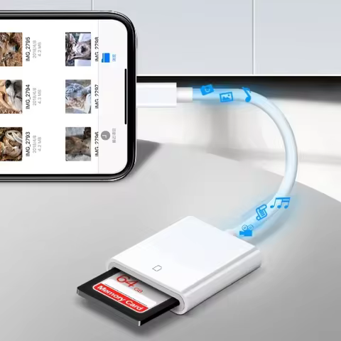 Type C to TF SD Card 2-in-1 Mobile Connected Reader adapter Memory USB OTG