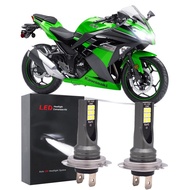 2pcs LED Xenon White 6000K Headlight Bulb Kit For Kawasaki Ninja 300 650 ZX6R compatible