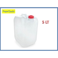 5LT TONG MINYAK PUTIH NEW / tong air minyak / berkas air minyak / plastic jerry can container