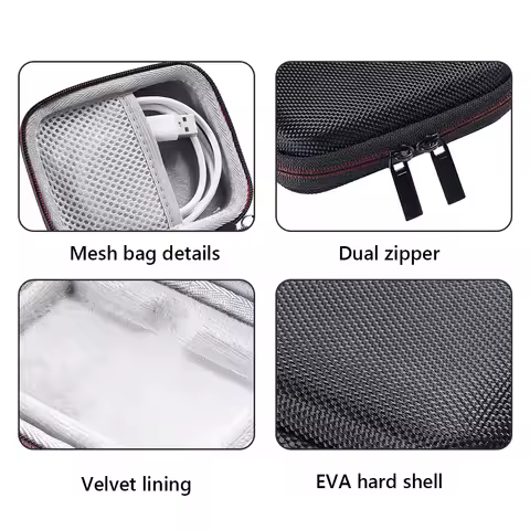 EVA Hard Carrying Case Shockproof Hard Drive Case Anti-Scratch with Mesh Bag&Hand Strap for Samsung 