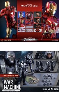 全新 Hottoys Ironman Mark 6 MMS687 War Machine Mark 1 MMS331 Hot toys iron man