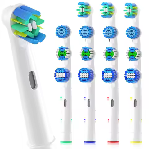 16x Toothbrush Head Compatible with Braun Oral-B Electric Toothbrushes, Toothbrush Heads Fit for Ora