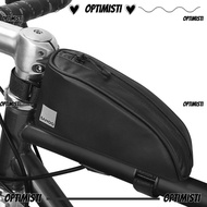 OPTIMISTI Bike Top Tube Bag, 600D Polyester Reflective Bike Frame Bag, Portable Waterproof Triangle 